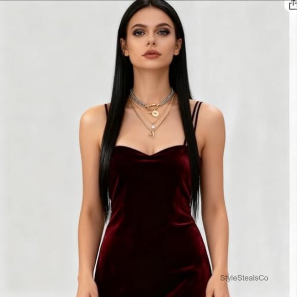 3-Piece Mixed Metal Layered Necklace Set with Evil Eye & Star Charms - Picture 6 of 6